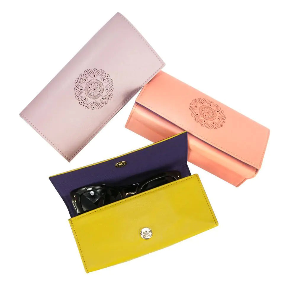 Looking Good Leather Sunglasses Case-Lemon