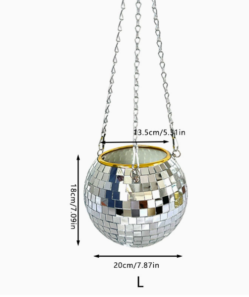 Boho Disco Ball Hanging Planter