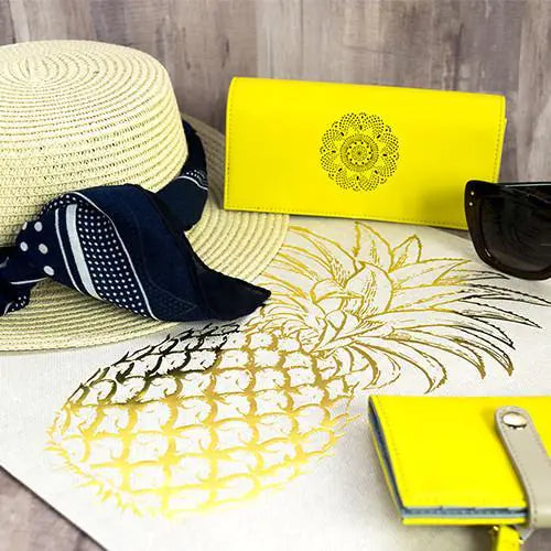 Looking Good Leather Sunglasses Case-Lemon