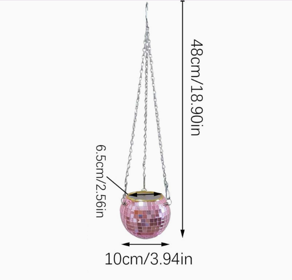 Boho Disco Ball Hanging Planter